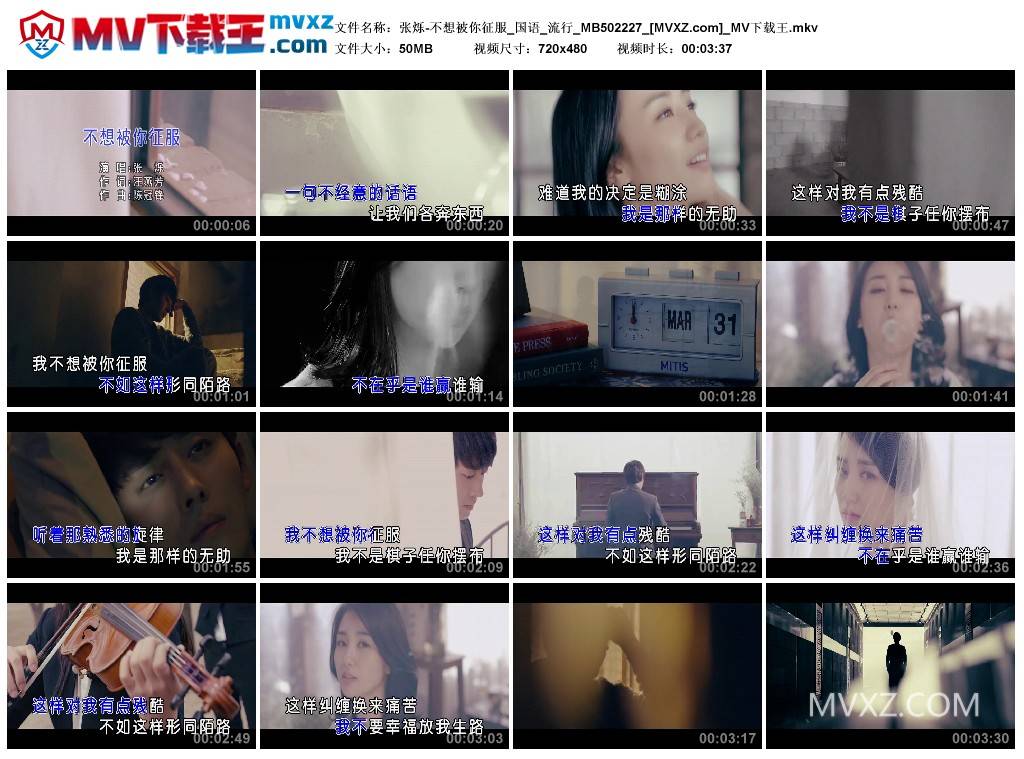 张烁-不想被你征服_国语_流行_MB502227